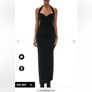 Norma Kamali black dress, size medium